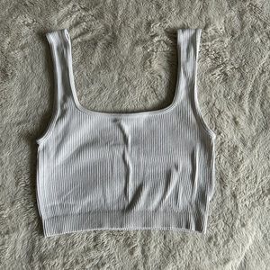 Zara white cropped tanktop